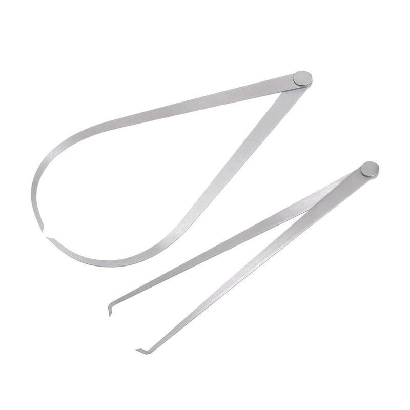 Kozelo Firm Joint Inside Outside Caliper Set - [12 Inch] Stainless Metal Firm Friction Joint Measurement Tool for Size Measuring Use, Silver Tone - Image 2